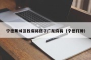 宁德蕉城区找麻将搭子广东麻将（宁德打牌）