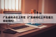 广东麻将点杠上开花（广东麻将杠上开花是三家给钱吗）
