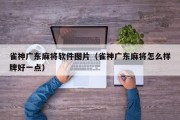 雀神广东麻将软件图片（雀神广东麻将怎么样牌好一点）