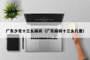 广东少见十三幺麻将（广东麻将十三幺几番）