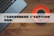广东麻将鬼牌图解视频（广东麻将100张规则鬼牌）