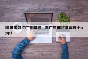 哪里学习打广东麻将（学广东麻将推荐哪个app）