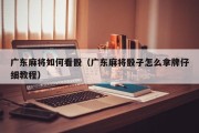 广东麻将如何看骰（广东麻将骰子怎么拿牌仔细教程）