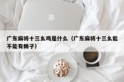 广东麻将十三幺鸡是什么（广东麻将十三幺能不能有赖子）