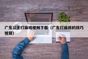 广东公主打麻将视频下载（广东打麻将的技巧视屏）