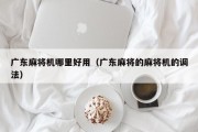 广东麻将机哪里好用（广东麻将的麻将机的调法）