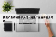 腾讯广东麻将新手入门（腾讯广东麻将官方网站）